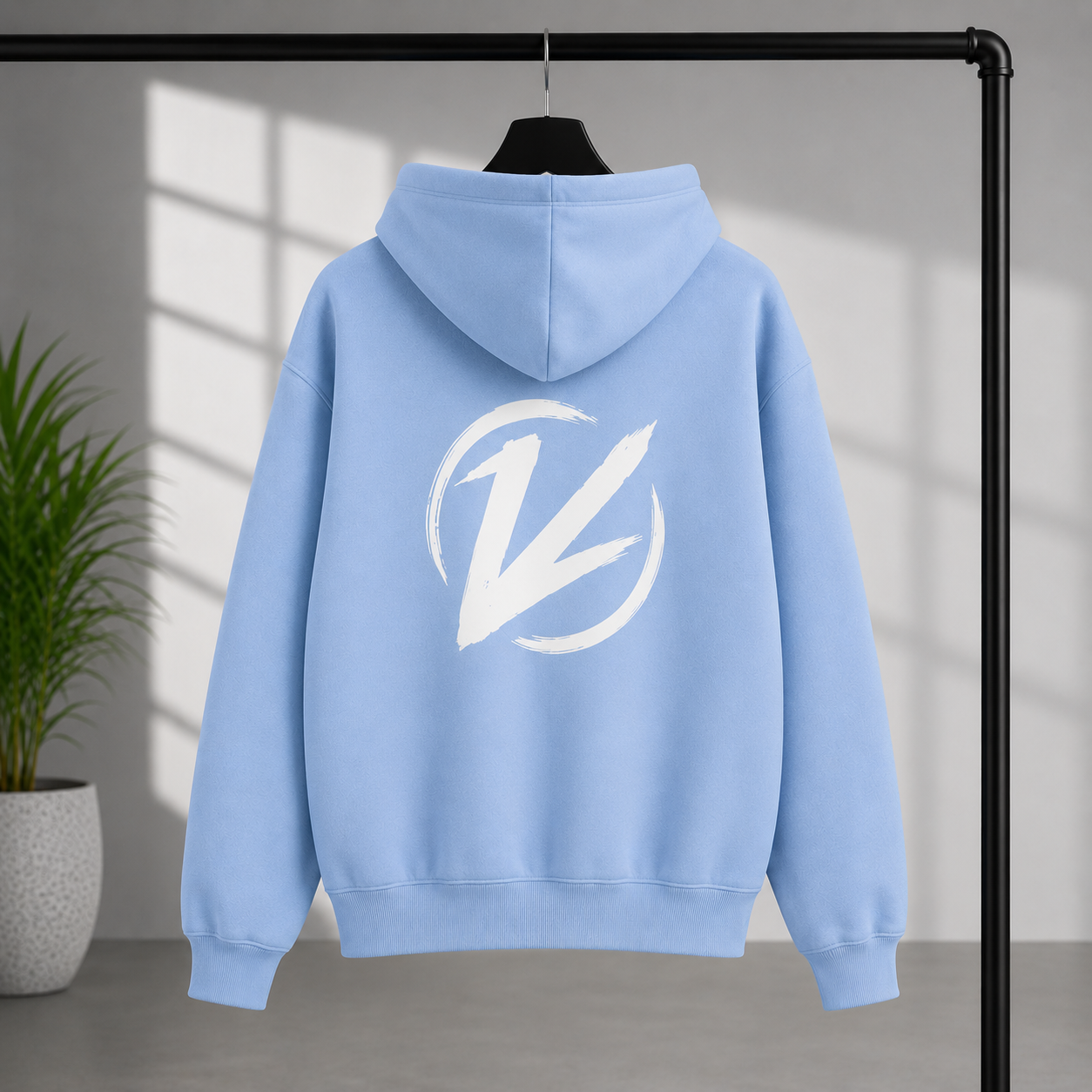 Zip-Hoodie, hellblau