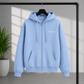 Zip-Hoodie, hellblau