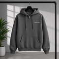 Zip-Hoodie, dunkelgrau