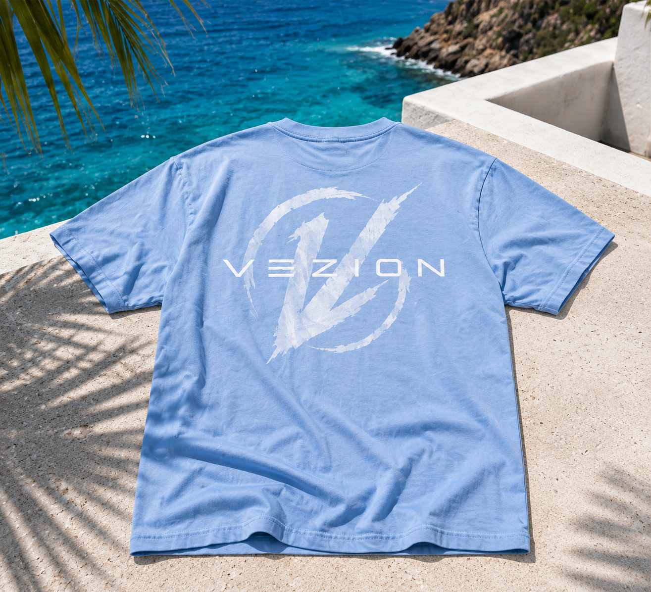 VEZION T-Shirt, hellblau