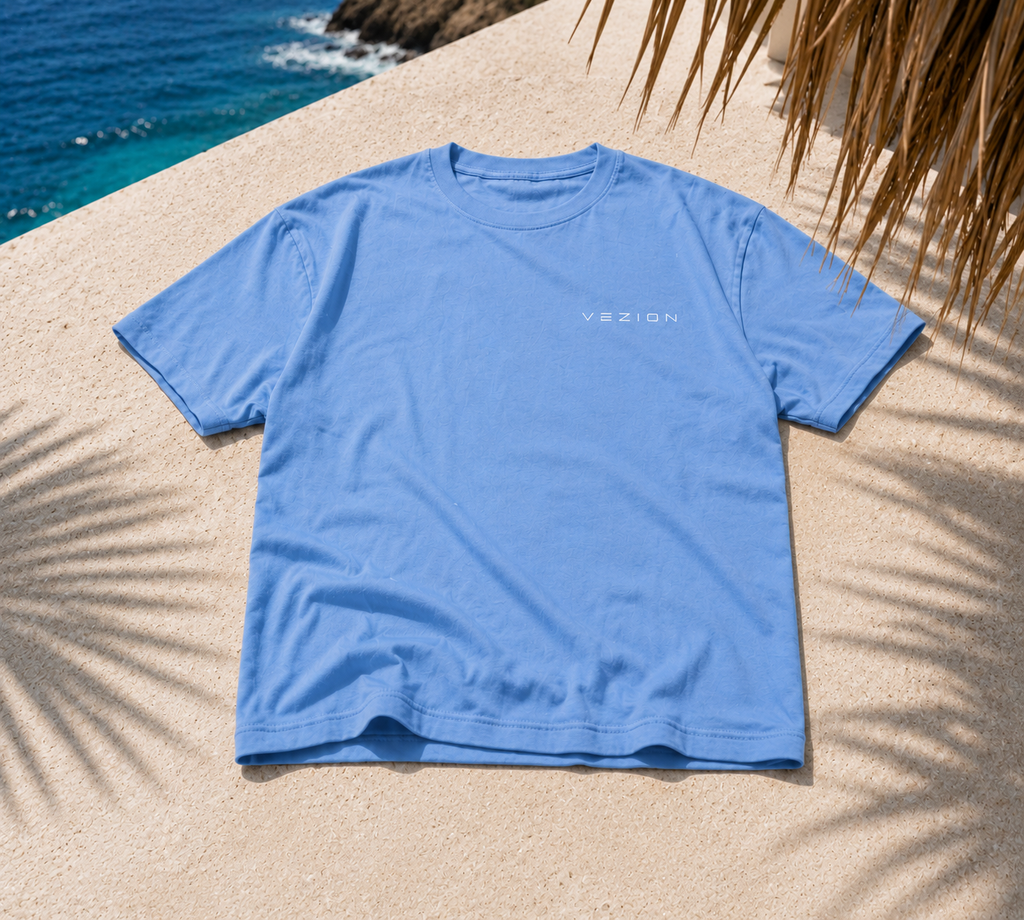 VEZION T-Shirt, hellblau